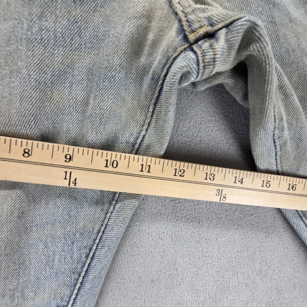 Gap‎ 1969 Jeans Mens 33x32 Blue Selvedge Straight Faded Light Wash Button Fly